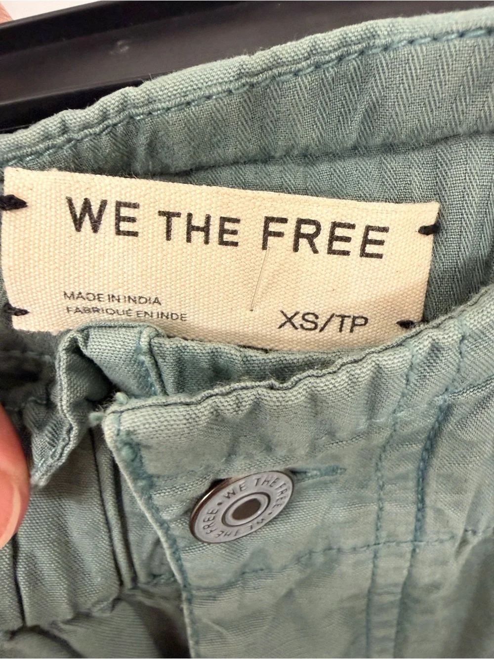 Free People Costa Straight Leg Harem Pant Stormy Sea Green Size XS